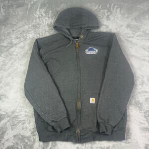 Carhartt Loose Fit Morris Construction full zip grey fleece jacket mens L